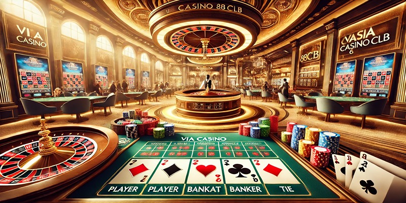 Khám phá các trò chơi Baccarat, Roulette, Blackjack hấp dẫn tại Via Casino