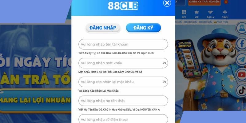 Đăng ký 88CLB trên thiết bị máy tính vô cùng đơn giản, nhanh chóng